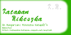 katapan mikeszka business card